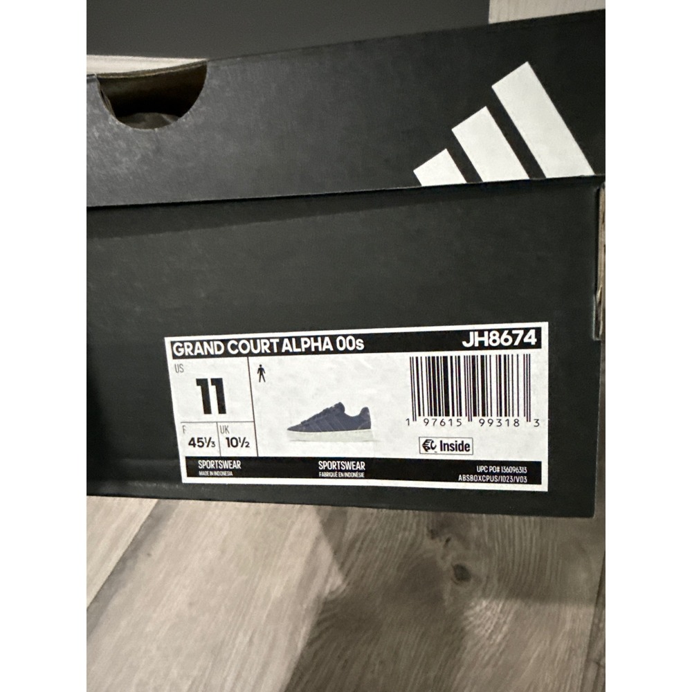 Adidas Grand Court Alpha‎ 0 Mens Navy Blue Suede Sneakers JH8674 Size 11 New - Picture 9 of 9
